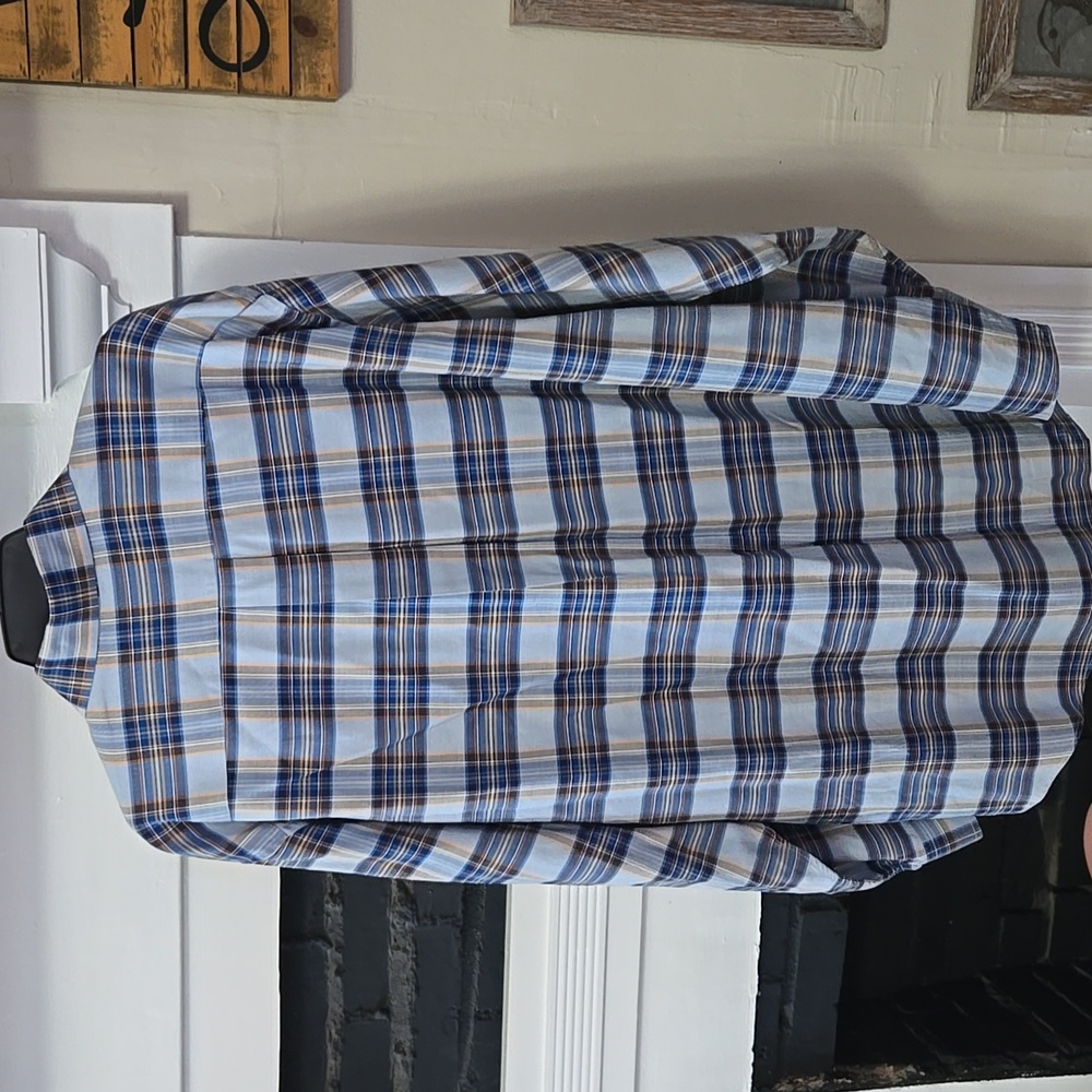 Brooks Brothers Men's Blue Plaid Shirt - Picture 9 of 9